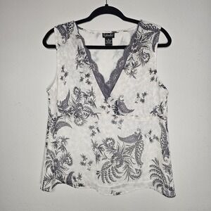 Rafaella Womens Size‎ 12 Y2K Fairycore Soft Grunge Babydoll Top Sheer Lace Trim